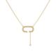 LuvMyJewelry Celia C Bolo Adjustable Diamond Lariat Necklace in 14K Yellow Gold Vermeil on Sterling Silver - Gold
