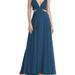 Lovely Ruffled Chiffon Cutout Maxi Dress - Jessie - LB014 - Blue - 0