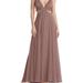 Lovely Ruffled Chiffon Cutout Maxi Dress - Jessie - LB014 - Brown - 12