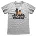 Star Wars: The Mandalorian Star Wars: The Mandalorian Mens Mando And The Child Silhouette T-Shirt (Heather Gray) - Grey - XXL