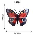 Next Innovations Blue Eyed Butterfly Wall Art - Red - L