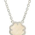 Sterling Forever Rose Petal Pendant Necklace - White - MOTHER OF PEARL