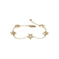 LuvMyJewelry Lucky Star Diamond Bracelet In 14K Yellow Gold Vermeil On Sterling Silver - Gold - M