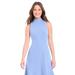 Donna Morgan Aislinn Turtle Neck Dress - Blue - 8