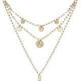 Ettika Mini Coin 18k Gold Plated Layered Necklace - Gold - ONE SIZE / 18K GOLD PLATED