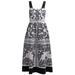 Johnny Was Women Mel Embroidered Square Neckline Midi Dress - Black