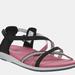 Regatta Womens/Ladies Santa Roma Criss-Cross Sandals - Black/Heather Rose - Pink - UK 7 / US 9