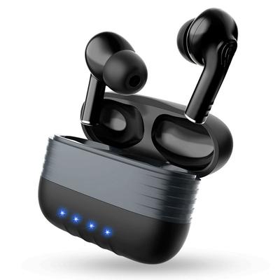 Fresh Fab Finds Waterproof Wireless 5.0 TWS Earbuds With Magnetic Charging Case - Sport Running, Driving, Working - Battery Display - Black