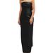Alfred Sung Strapless Draped Bodice Column Dress With Oversized Bow - D856 - Black