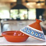 Kamsah Medium Cooking & Serving Tagine Pot, Signature Mediterranean Turquoise