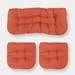 Sunnydaze Decor U-Shaped Olefin Tufted Setee Cushion Set Outdoor Patio Accessory - Orange