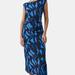 Principles Womens/Ladies Ombre Ruched Side Midi Dress - Blue - 14
