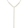 Ettika Deep Drop Crystal 18k Gold Plated Lariat Necklace - Gold - ONE SIZE