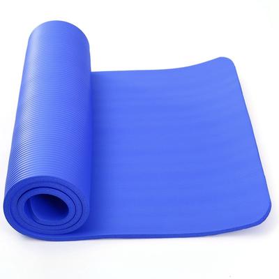 Fresh Fab Finds 0.6" Thick Yoga Mat Anti-Tear High Density NBR Exercise Mat Anti-Slip Fitness Mat for Pilates Workout Cushion w/Carrying Strap Storage Bag - Blue