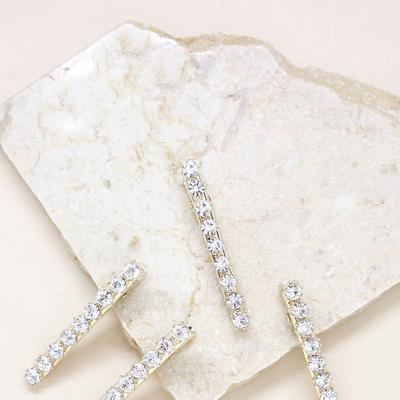 Ettika Brittany Crystal Clip Set - White - ONE SIZE ONLY