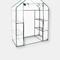 Sunnydaze Decor Sunnydaze Large Steel PE Cover Walk-In Greenhouse with 4 Shelves - Clear - White