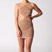 Miguelina Puca Handknit Mini Dress - Brown - L