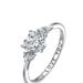 Genevive Sterling Silver With Clear Cubic Zirconia Heart 'I Love You' Promise Ring - Grey - 6