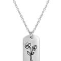 Sterling Forever Birth Flower Pendant - Grey - FEBRUARY / VIOLET