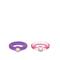 Ettika Transparent Pink & Matte Purple Resin Ring Set - Pink - 8