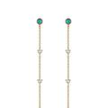 Ettika Green Kyocera Opal 18K Gold Plated Drop Earrings - Gold - ONE SIZE