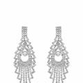 Ettika Charming Chandelier Crystal & Silver Plated Earrings - Grey - OS