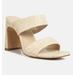 Rag & Co Alodia Slim Block Heel Sandals In Natural - Brown - US 10