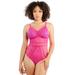 PARFAIT Mia Dot Wire-free Bodysuit - Pink - SIZE: L PLUS