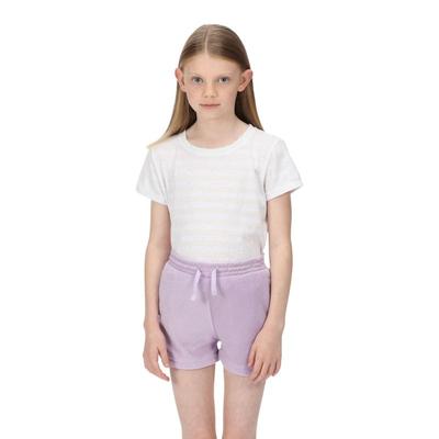 Regatta Girls Dayana Towelling Casual Shorts - Pastel Lilac - Purple - 7-8 YEARS