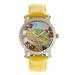 Bertha Watches Chelsea MOP Leather-Band Ladies Watch - Yellow