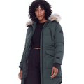 Alpine North Ukon | Women's Vegan Down (Recycled) Drawstring Parka, Deep Green - Blue