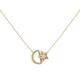 LuvMyJewelry Starkissed Moon Diamond Necklace In 14K Yellow Gold Vermeil On Sterling Silver - Gold