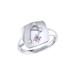 LuvMyJewelry Libra Scales Pink Tourmaline & Diamond Constellation Signet Ring In Sterling Silver - Grey - 9
