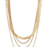 Ettika All The Chains 18k Gold Plated Layered Necklace - Gold - OS