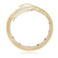 Ettika Rainbow & Crystal 18KT Gold Plated Necklace Set - Gold