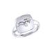 LuvMyJewelry Leo Lion Peridot & Diamond Constellation Signet Ring in Sterling Silver - Grey - 10