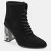 Journee Signature Journee Signature Women's Genuine Leather Tru Comfort Foam Edda Bootie - Black - 12