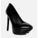 Rag & Co Rothko Black Patent Stiletto Sandals - Black - US 6