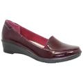 Lunar Womens/Ladies Elsbeth Leather Lined Casual Shoes - Burgundy - Purple - 6