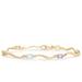 Genevive .925 Sterling Silver Gold Plated Multi colored Cubic Zirconia Bracelet - Purple