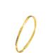 Genevive .925 Sterling Silver Gold Plated Cubic Zirconia Bangle Bracelet - Gold