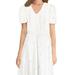 Farah Naz New York Women Pockets Midi Dress - White - 10