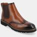 Vance Co. Shoes Hogan Wingtip Chelsea Boot - Brown - 13