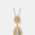 Rachel Glauber Rhodium And 14k Gold Plated Cubic Zirconia Pendant Necklace - Gold - 18
