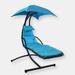 Sunnydaze Decor Sunnydaze Hammock Chair Floating Chaise Lounger & Canopy - Blue - 1 PACK