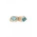 A Blonde and Her Bag Torrey Ring in Blue Topaz - Gold - 10