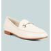 Rag & Co Dareth Horsebit Flat Heel Loafers In Off White - White - US 7