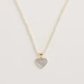 Freya Rose Seed Pearl Necklace With Mother Of Pearl Heart Pendant - Gold