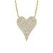 Genevive Genevive Sterling Silver with Pave Cubic Zirconia Heart Layering Necklace - Gold