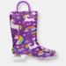 Western Chief Kids Rainbow Unicorn Lighted PVC Rain Boot - Purple - Purple - 12 YOUTH